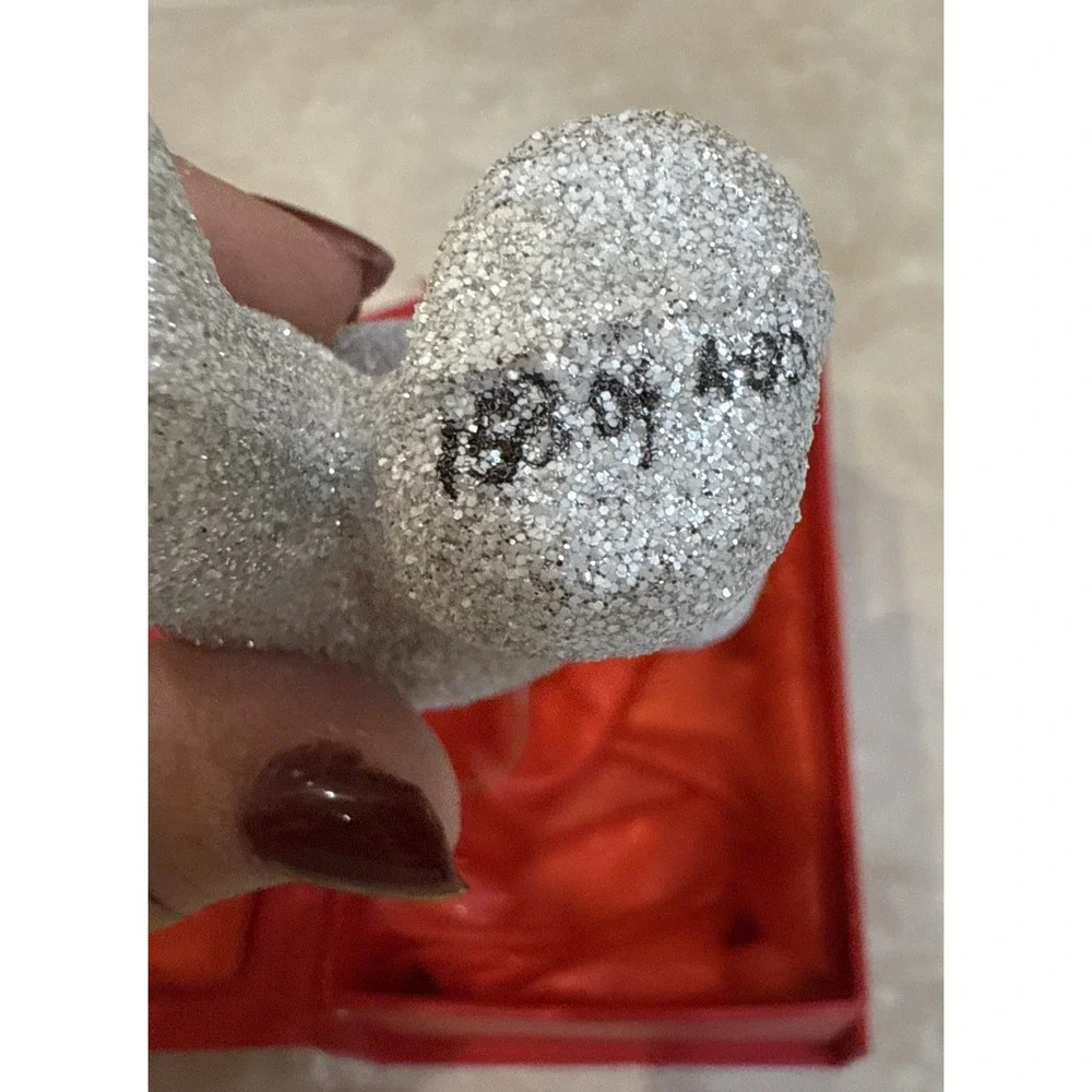 2014 Coke Cola St‎ Jude's Swarovski Silver Glitter Crystal Bear Ornament 158/400